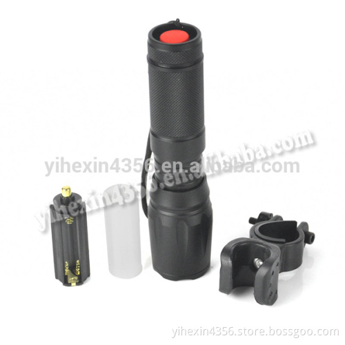 Boruit T6 2665 LED Tactical Led Flashlight Bike Light Rechargeable Torch with Rotating Bike Clip